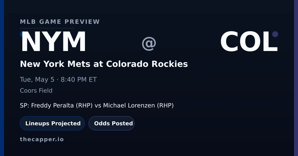 New York Mets at Colorado Rockies MLB game preview for May 5, 2026